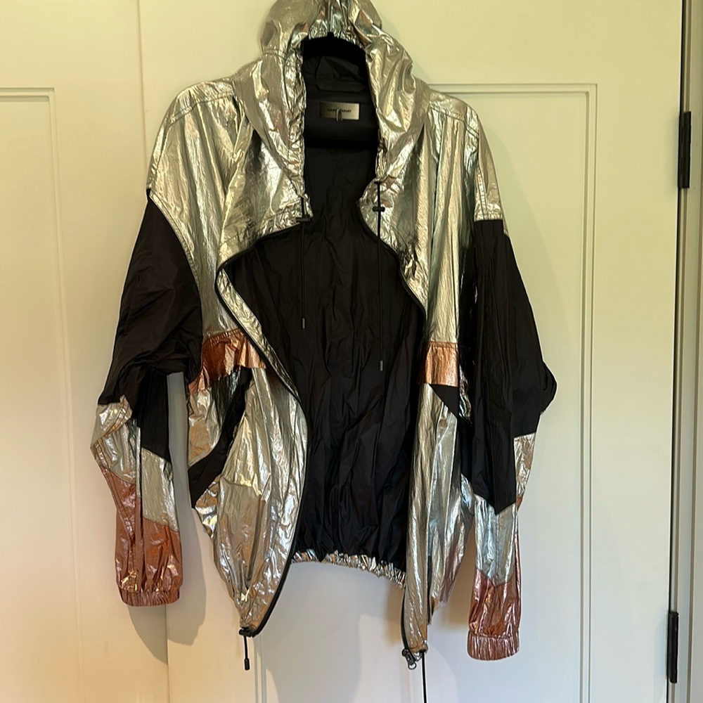 Isabel Marant drawstring metallic foil jacket